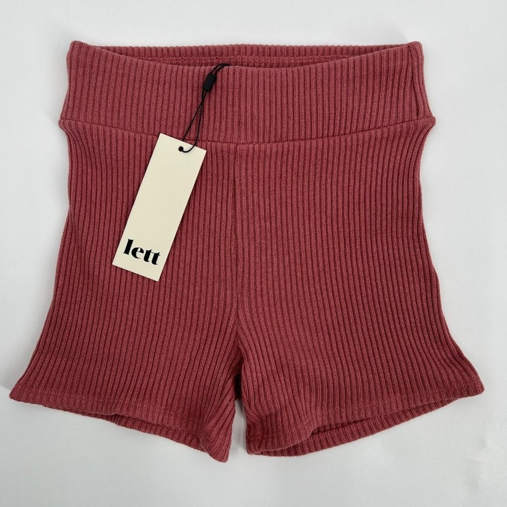 LETT Women's Gotland Ribbed Shorts in Terra Cotta Lounge Bike Short XS Verishop